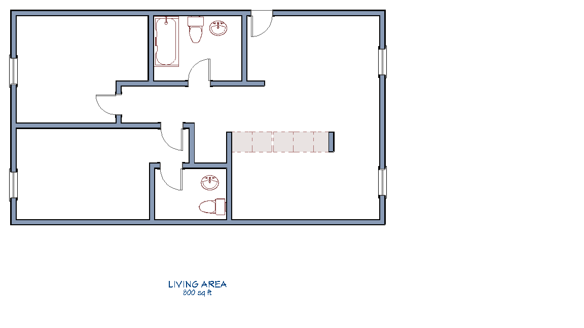 2 Bed Floor Plan 1